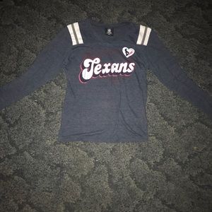 cute long sleeve texans shirt